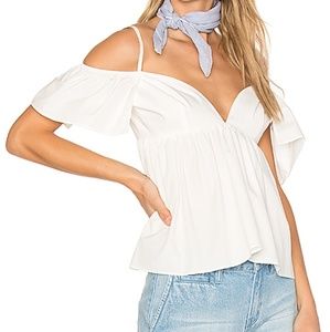 White Ruffle Sun Top